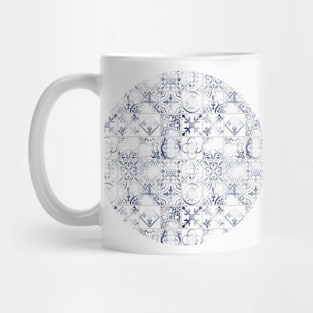 Indigo Moroccan Pattern (Decorative Border) Mug